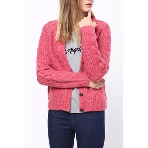 Mo : vint New York Cable Knit Button Cardigan Sweater